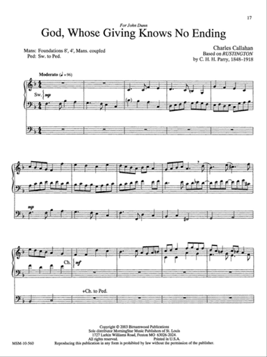 God, Whose Giving Knows No Ending (Downloadable)