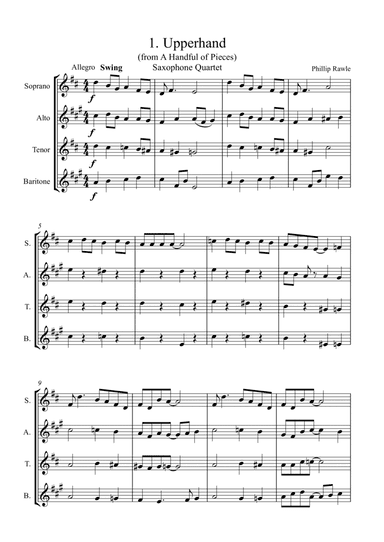 A Handful of Pieces - Saxophone Quartet