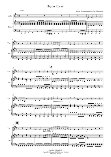 Haydn Rocks! for Violin and Piano