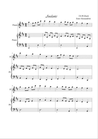 Andante. Flute and piano