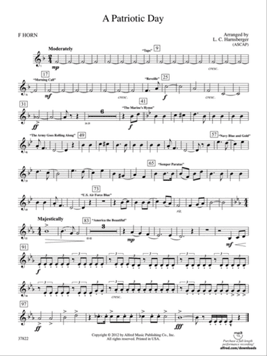 A Patriotic Day: 1st F Horn