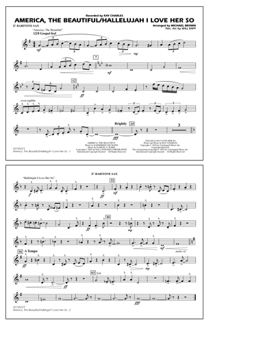 America, The Beautiful/Hallelujah I Love Her So (arr. Michael Brown) - Eb Baritone Sax