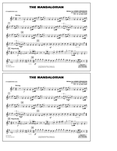 The Mandalorian (from Star Wars: The Mandalorian) (arr. Paul Murtha) - Eb Baritone Sax