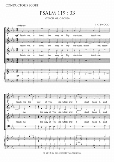 Teach Me. O Lord / Psalm 119:33