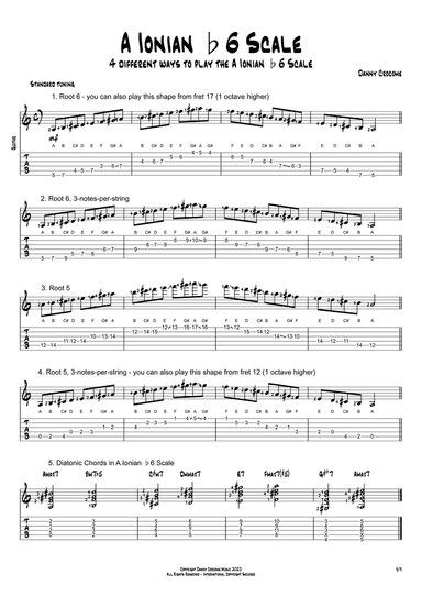 A Ionian b6 Scale (4 Ways to Play)