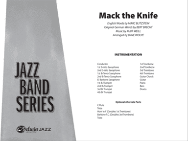 Mack the Knife (from The Threepenny Opera): Score