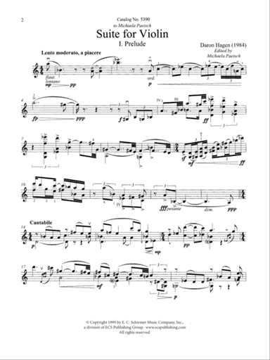 Suite for Violin (Downloadable)