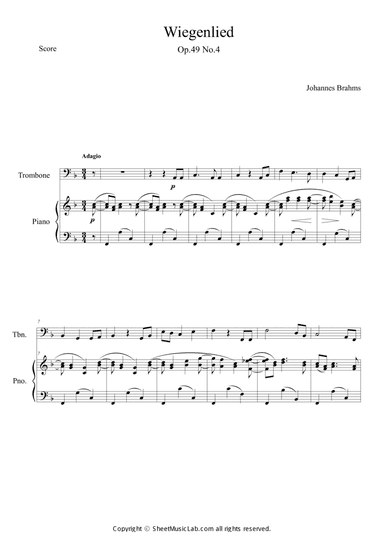 Wiegenlied Op.49, No.4 Lullaby in F