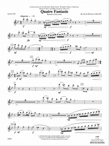Quatre Fantasie: Flute