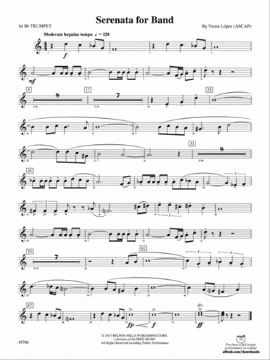 Serenata for Band: 1st B-flat Trumpet