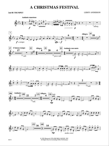 A Christmas Festival: 2nd B-flat Trumpet