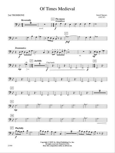 Of Times Medieval: 2nd Trombone