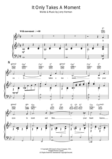 It Only Takes A Moment (from Hello, Dolly!)