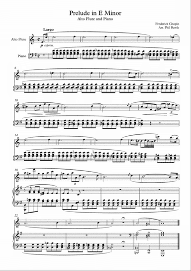 Prelude in E Minor - Chopin - Alto Flute