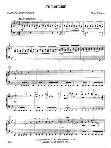 Primordium: Piano Accompaniment