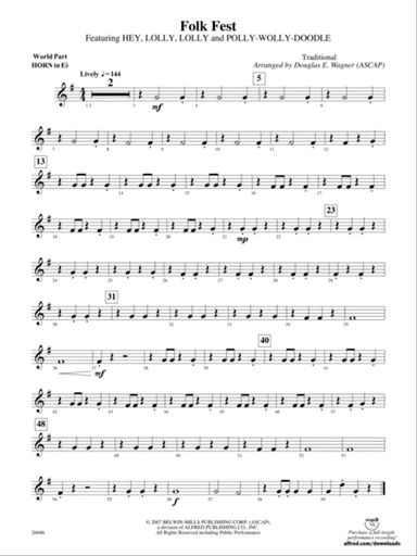 Folk Fest: (wp) 1st Horn in E-flat