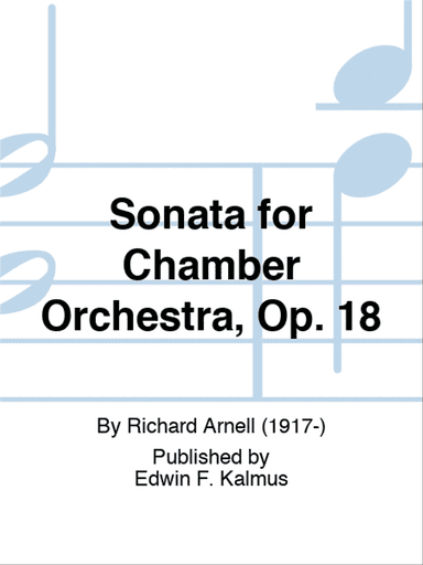 Sonata for Chamber Orchestra, Op. 18