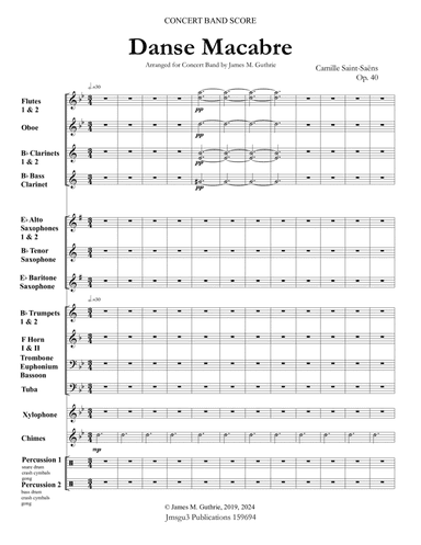 Saint-Saëns: Danse Macabre for Concert Band