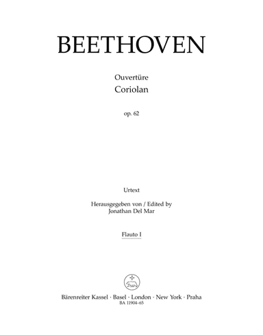 Overture "Coriolan" for Orchestra, op. 62