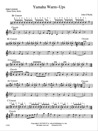 Yamaha Warm-Ups: 1st Percussion