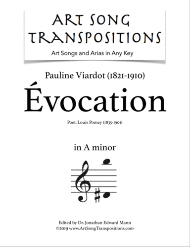 VIARDOT: Évocation (transposed to A minor)