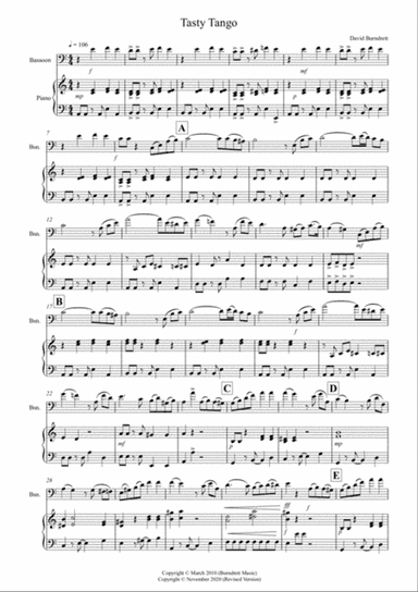 Tasty Tango for Bassoon and Piano