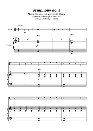 Symphony no. 5 - 1st movement (theme)