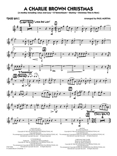 A Charlie Brown Christmas (arr. Paul Murtha) - Tenor Sax 2