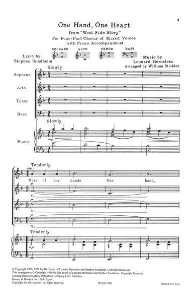 One Hand, One Heart (from West Side Story) (arr. William Stickles)