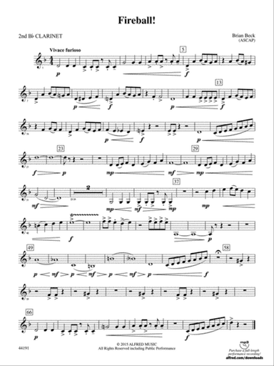 Fireball!: 2nd B-flat Clarinet