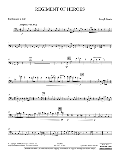 Regiment Of Heroes Windependence Artist Level - Euphonium in Bass Clef