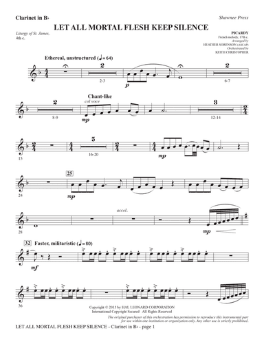 Let All Mortal Flesh Keep Silence - Bb Clarinet