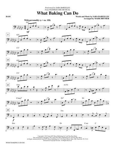 What Baking Can Do (from Waitress) - Bass