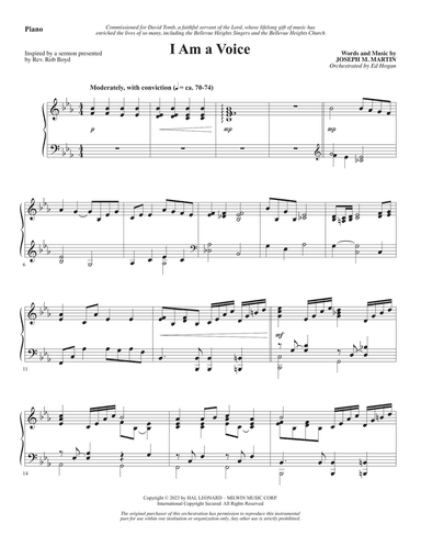 I Am A Voice - Piano