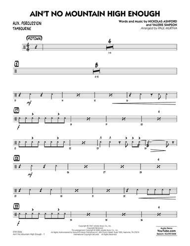 Ain't No Mountain High Enough (arr. Paul Murtha) - Aux Percussion