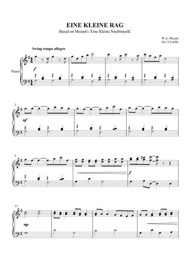 Eine Kleine Rag - (Based on Mozart's Eine Kleine Nachtmusik)
