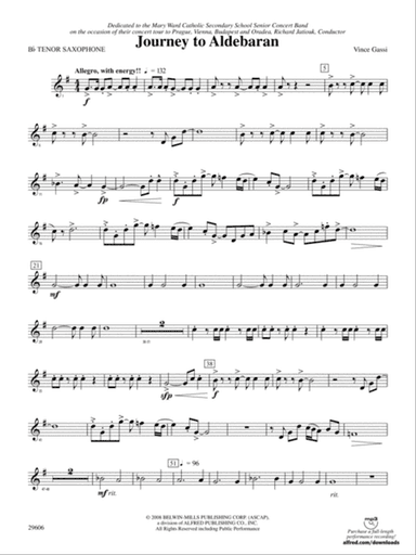 Journey to Aldebaran: B-flat Tenor Saxophone