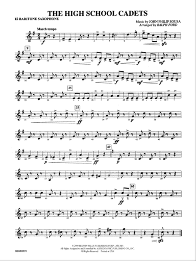 The High School Cadets: E-flat Baritone Saxophone