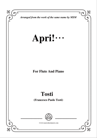 Tosti-Apri!, for Flute and Piano