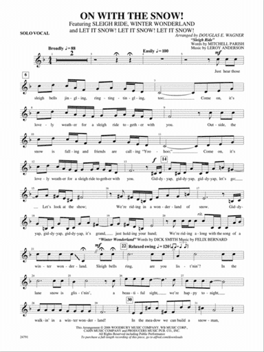 On with the Snow!: Solo Vocal