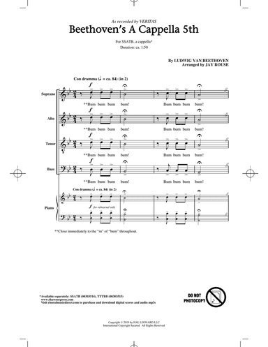 Beethoven's A Cappella 5th (arr. Jay Rouse)