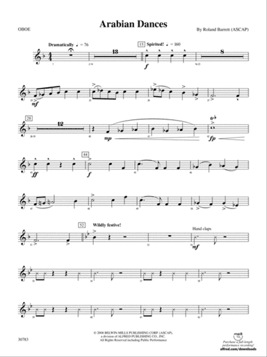 Arabian Dances: Oboe