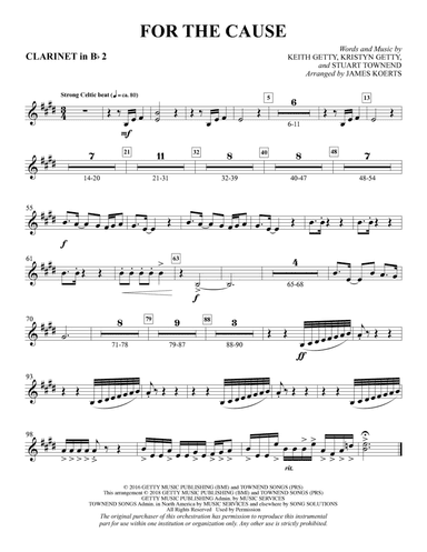 For the Cause (arr. James Koerts) - Bb Clarinet 2