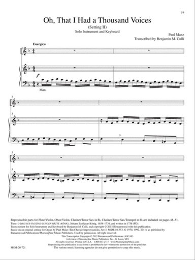 Oh, That I Had a Thousand Voices (Setting II) (Downloadable)