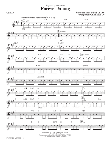 Forever Young (arr. Roger Emerson) - Guitar