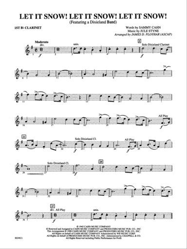 Let It Snow! Let It Snow! Let It Snow!: 1st B-flat Clarinet