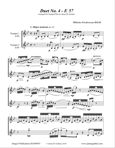 WF Bach: Duet No. 4 for Trumpet Duo
