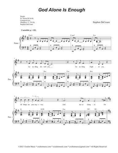 God Alone Is Enough (Unison choir)