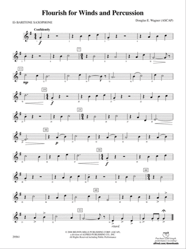 Flourish for Winds and Percussion: E-flat Baritone Saxophone