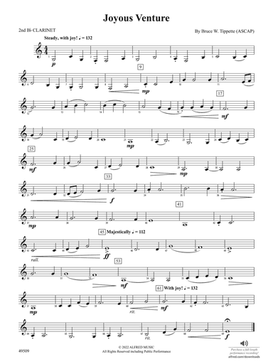 Joyous Venture: 2nd B-flat Clarinet